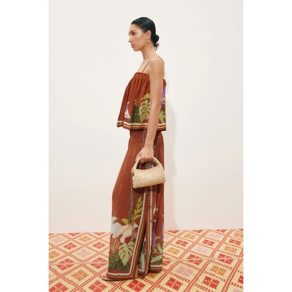 Alemais Alfie Ruched Top  Sustainable Tops with Alemais print -  Luxury Handbags Australian Designer