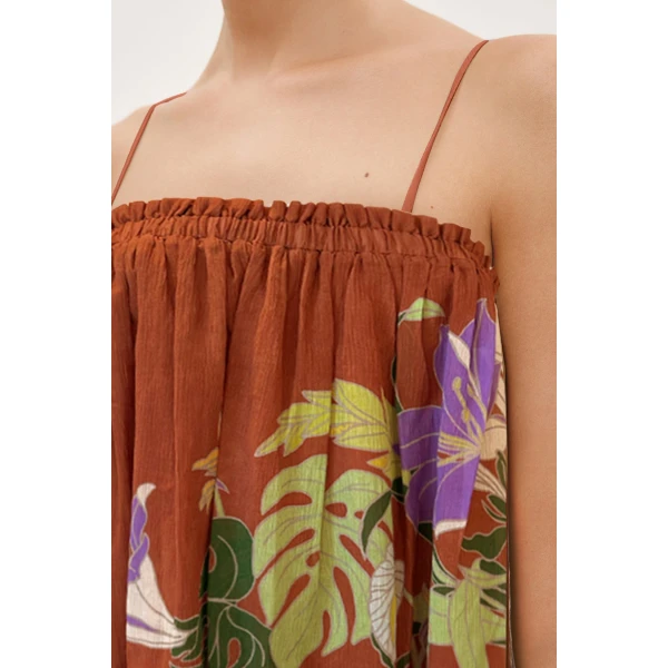 Alemais Alfie Ruched Top  Sustainable Tops with Alemais print -  Luxury Handbags Australian Designer