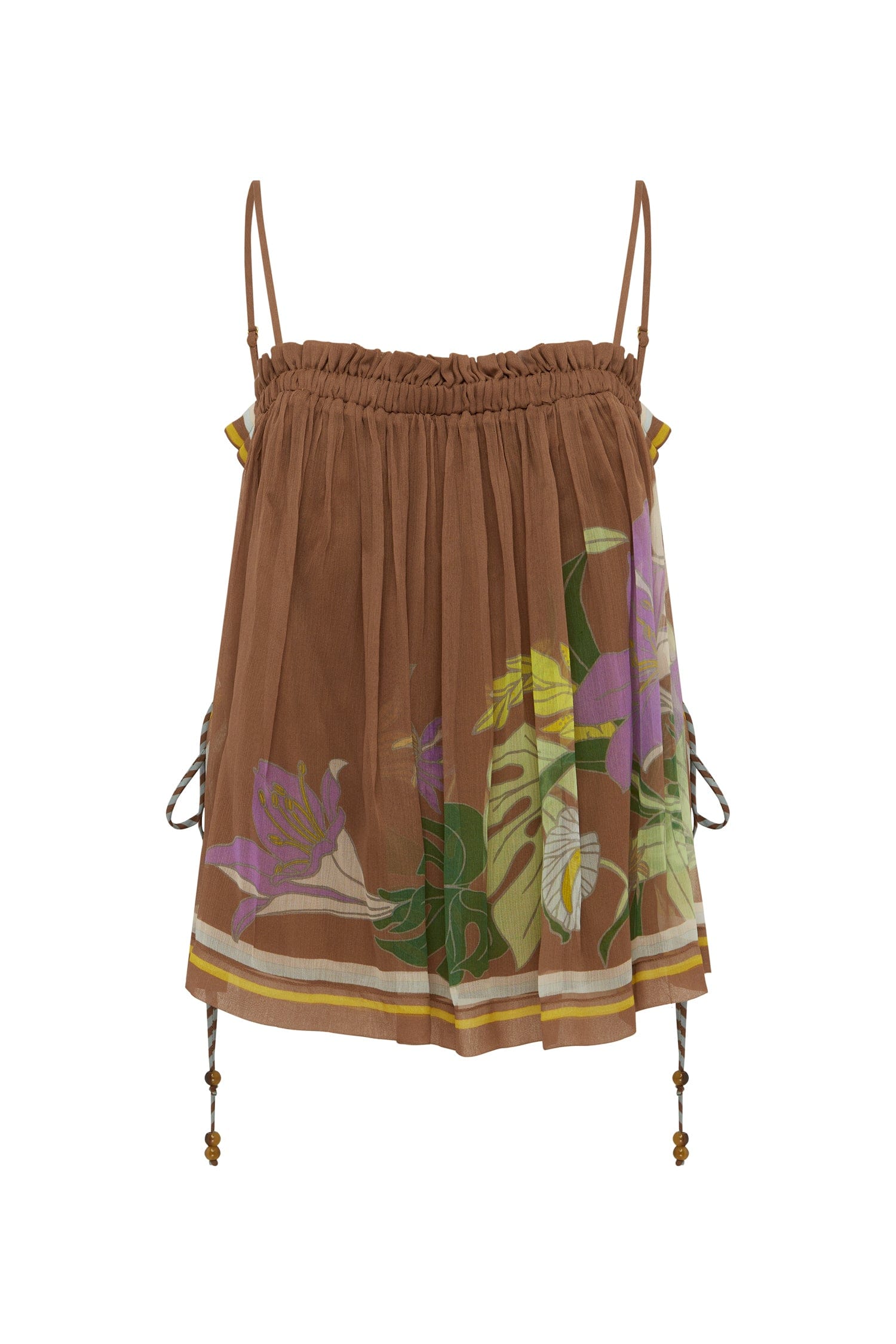 Alemais Alfie Ruched Top  Sustainable Tops with Alemais print -  Luxury Handbags Australian Designer