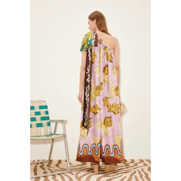 Alemais Arnie Silk Midi Dress  Sustainable Dresses with Alemais print -  Luxury Handbags Australian Designer