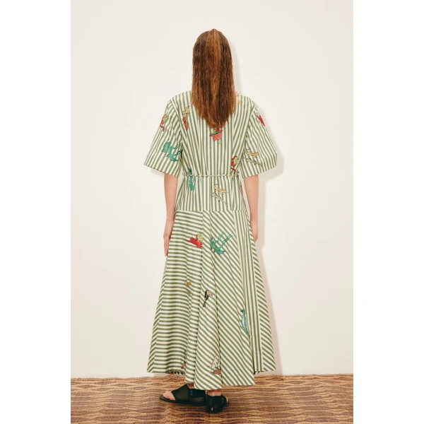 Alemais Bisou Embroidered Shirtdress  Sustainable Dresses with Alemais print -  Luxury Handbags Australian Designer