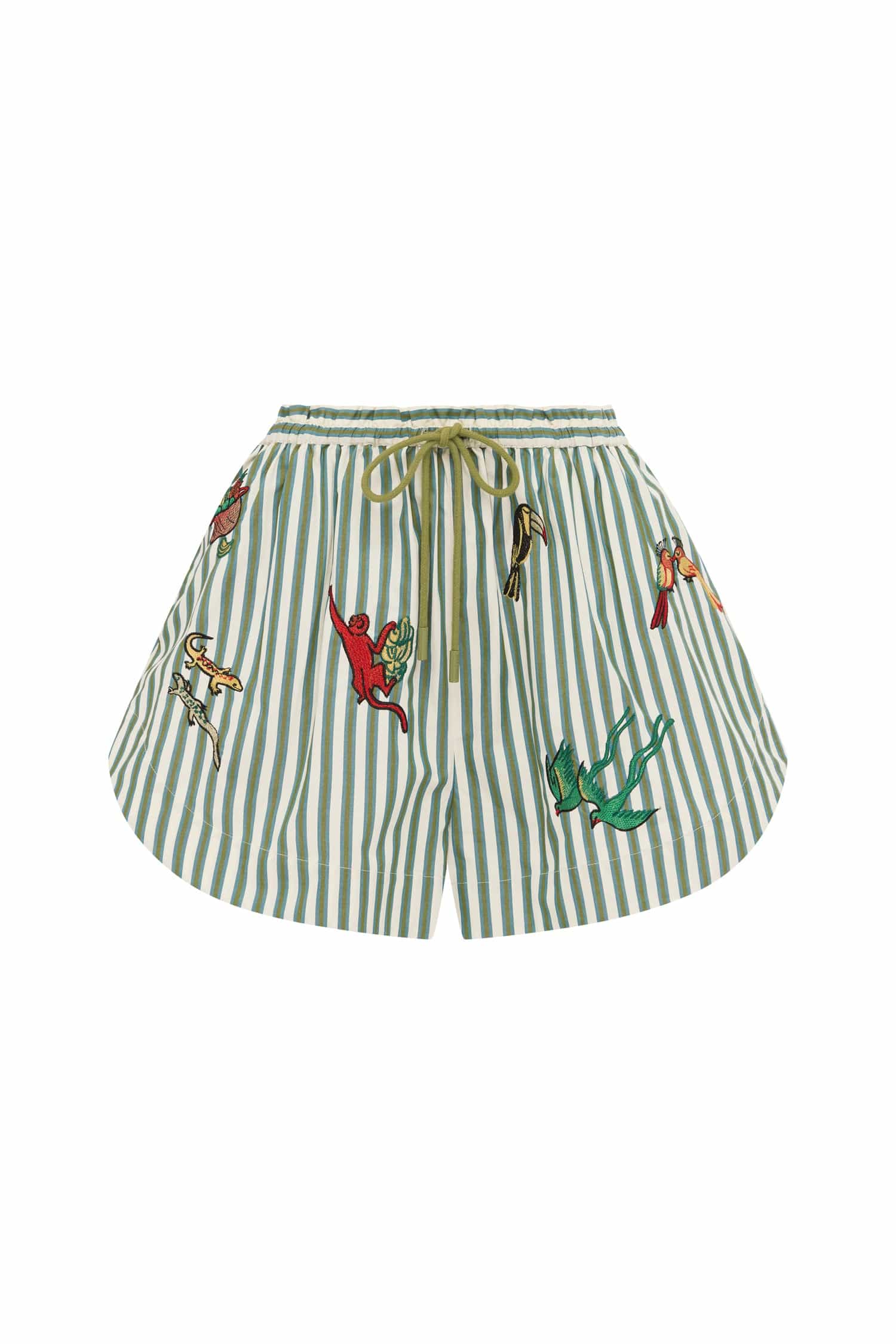 Alemais Bisou Embroidered Short  Sustainable Shorts with Alemais print -  Luxury Handbags Australian Designer
