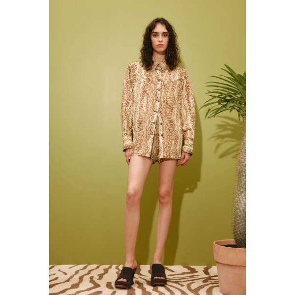 Alemais Boa Denim Jacket  Sustainable Jackets with Alemais print -  Luxury Handbags Australian Designer