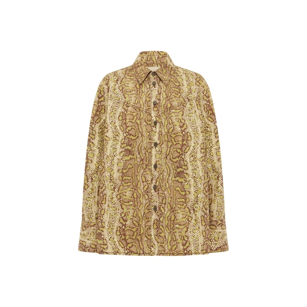Alemais Boa Denim Jacket  Sustainable Jackets with Alemais print -  Luxury Handbags Australian Designer