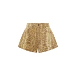 Alemais Boa Denim Micro Short  Sustainable Shorts with Alemais print -  Luxury Handbags Australian Designer