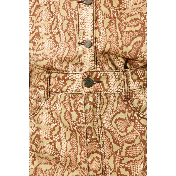 Alemais Boa Denim Micro Short  Sustainable Shorts with Alemais print -  Luxury Handbags Australian Designer