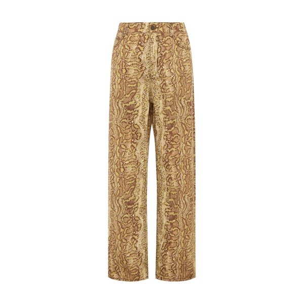 Alemais Boa Denim Mid Rise Jean  Sustainable Pants with Alemais print -  Luxury Handbags Australian Designer