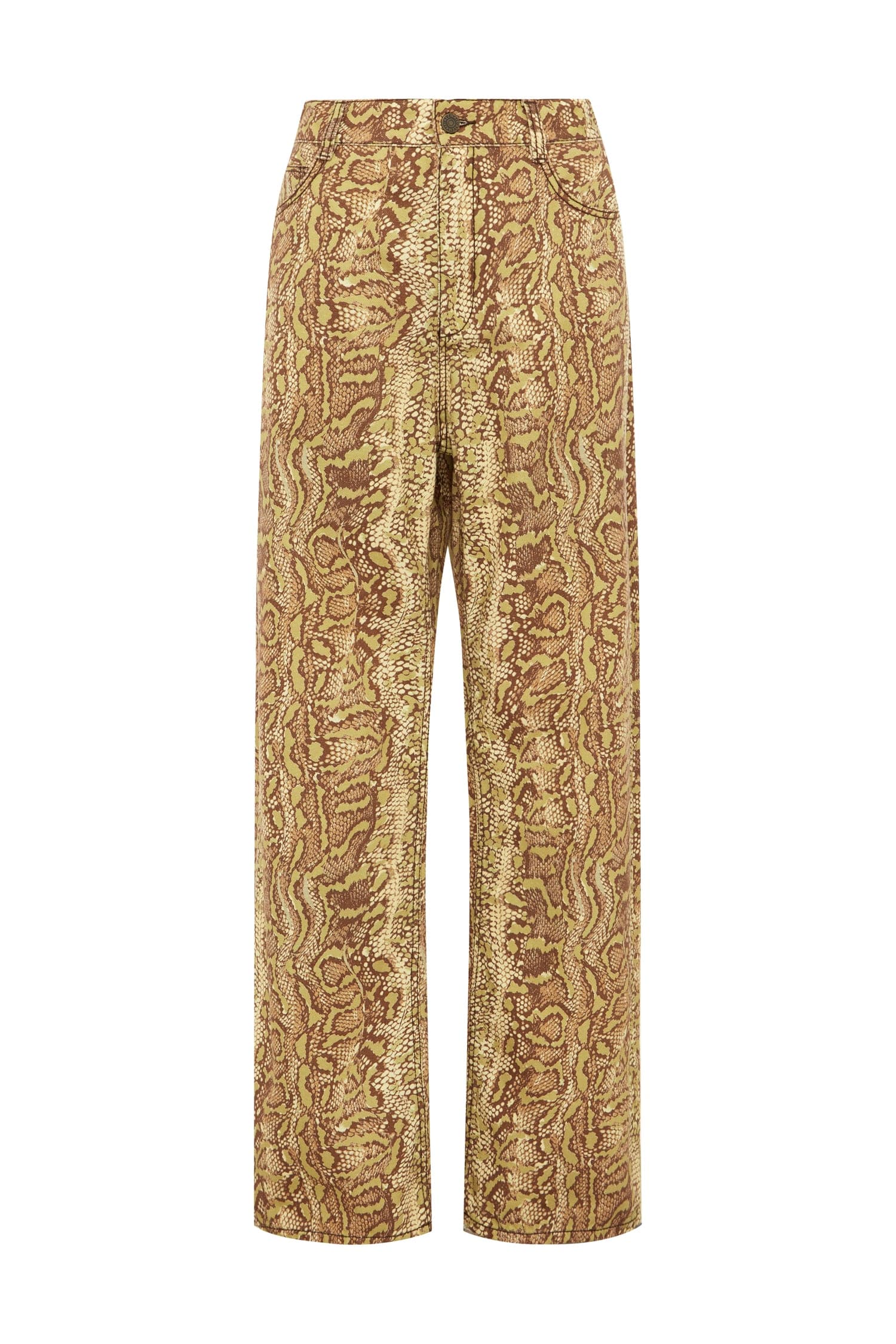 Alemais Boa Denim Mid Rise Jean  Sustainable Pants with Alemais print -  Luxury Handbags Australian Designer