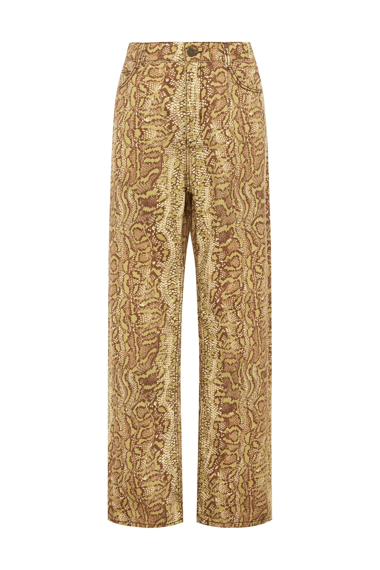 Boa Denim Mid Rise Jean by Alemais - Pants Alemais Boa Denim Mid Rise Jean Sustainable Pants with Alemais print - Luxury Handbags Australian Designer
