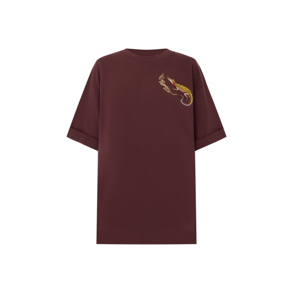 Alemais Camelia Embroidered Tee  Sustainable Tops with Alemais print -  Luxury Handbags Australian Designer