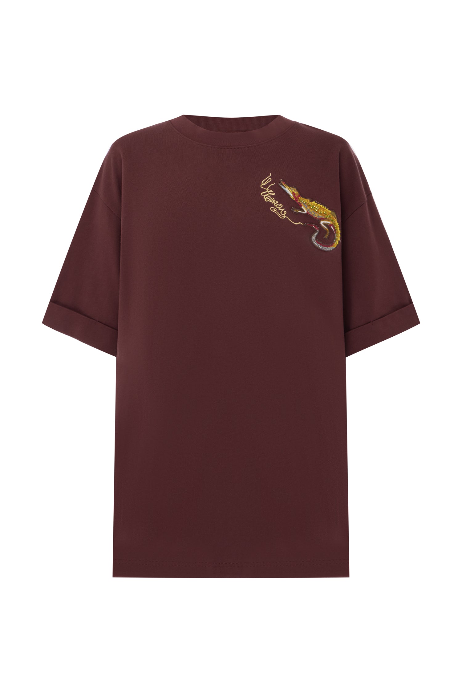 Alemais Camelia Embroidered Tee  Sustainable Tops with Alemais print -  Luxury Handbags Australian Designer