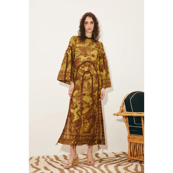 Alemais Charley Gown  Sustainable Dresses with Alemais print -  Luxury Handbags Australian Designer