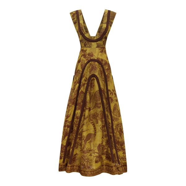 Alemais Charley Midi Dress  Sustainable Dresses with Alemais print -  Luxury Handbags Australian Designer