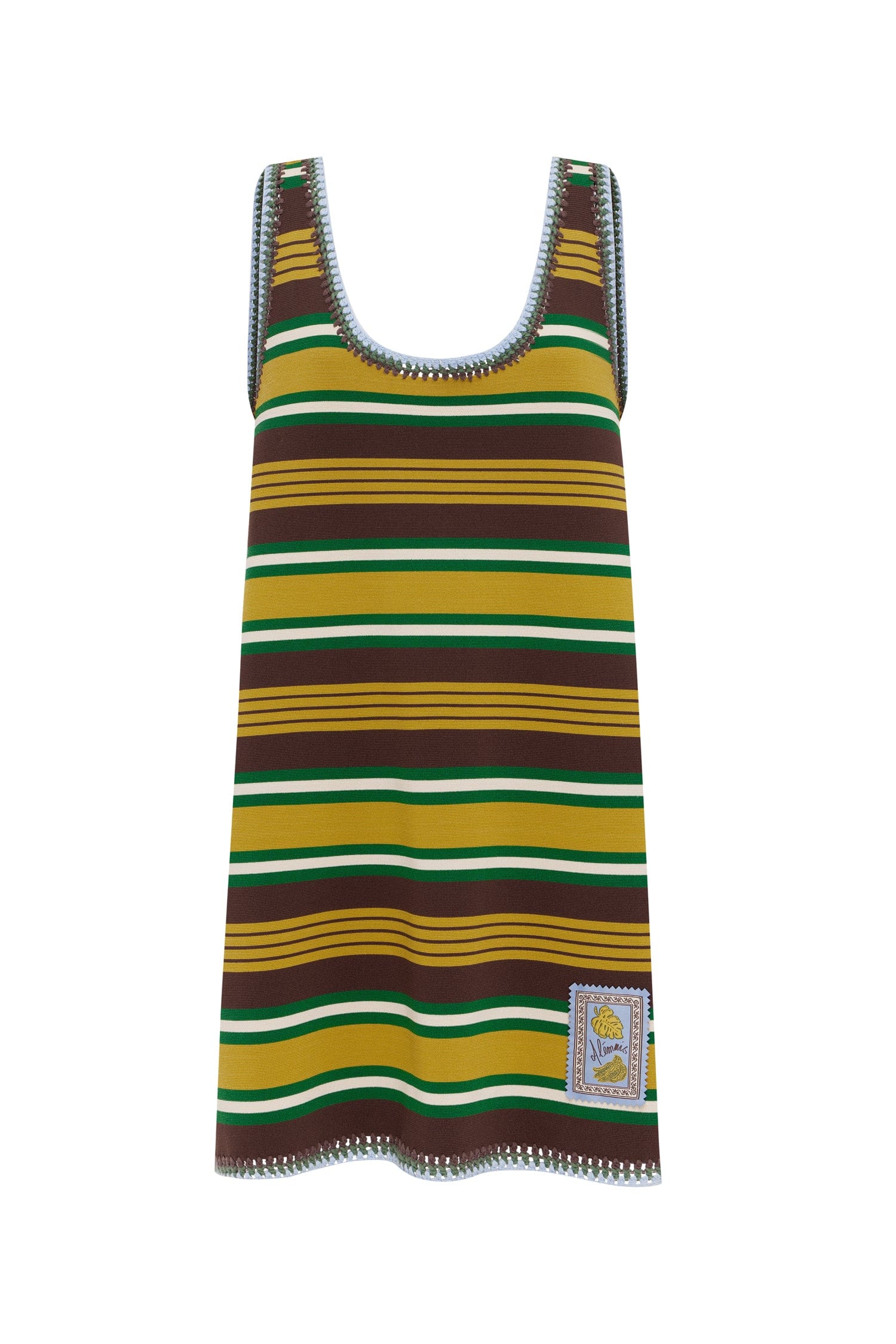 Alemais Clover Knit Mini Dress  Sustainable Dresses with Alemais print -  Luxury Handbags Australian Designer