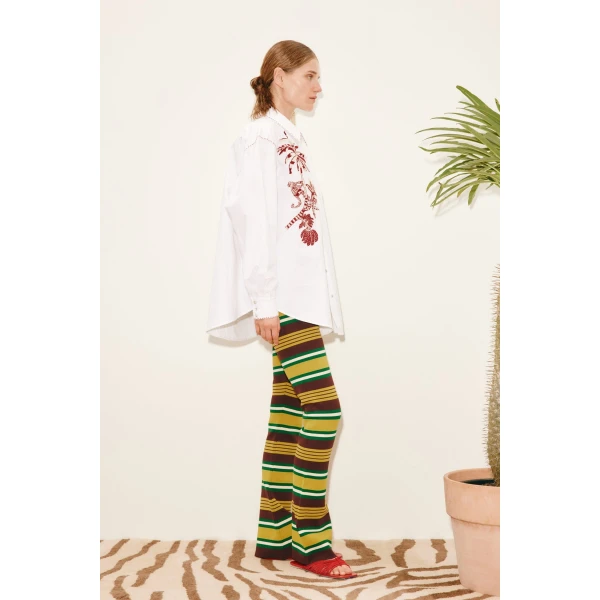 Alemais Clover Knit Pant  Sustainable Pants with Alemais print -  Luxury Handbags Australian Designer