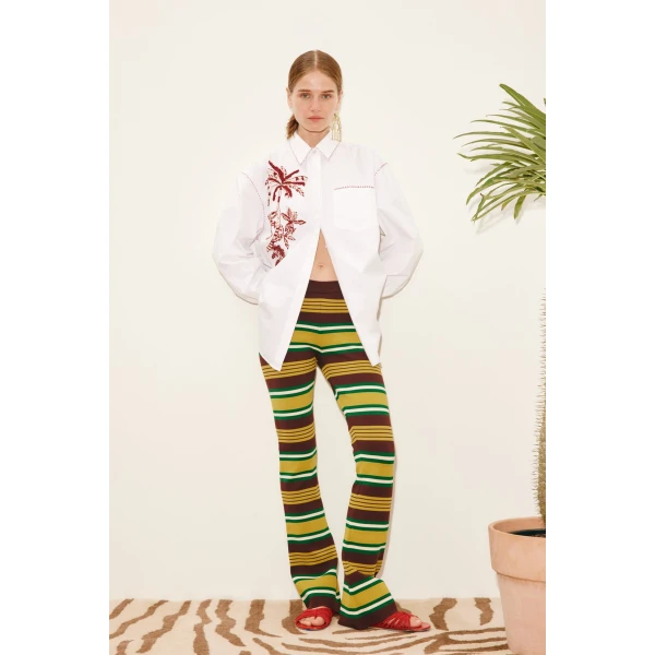 Alemais Clover Knit Pant  Sustainable Pants with Alemais print -  Luxury Handbags Australian Designer