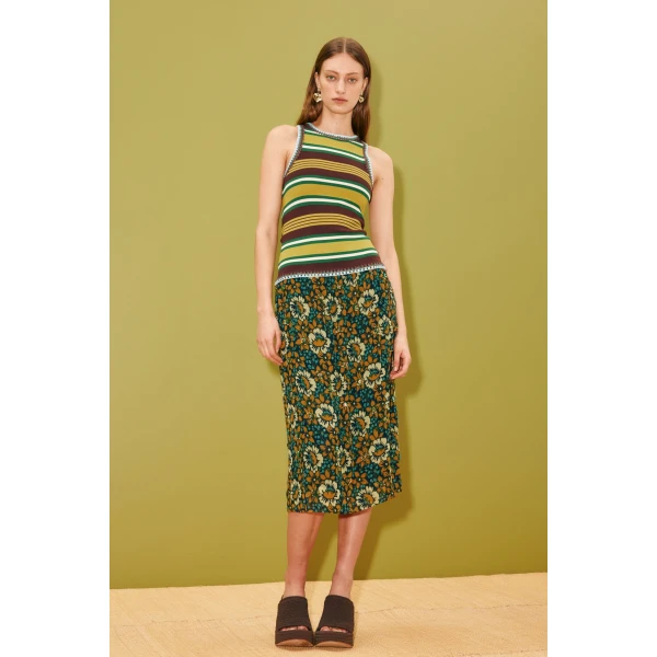 Alemais Clover Knit Top  Sustainable Tops with Alemais print -  Luxury Handbags Australian Designer