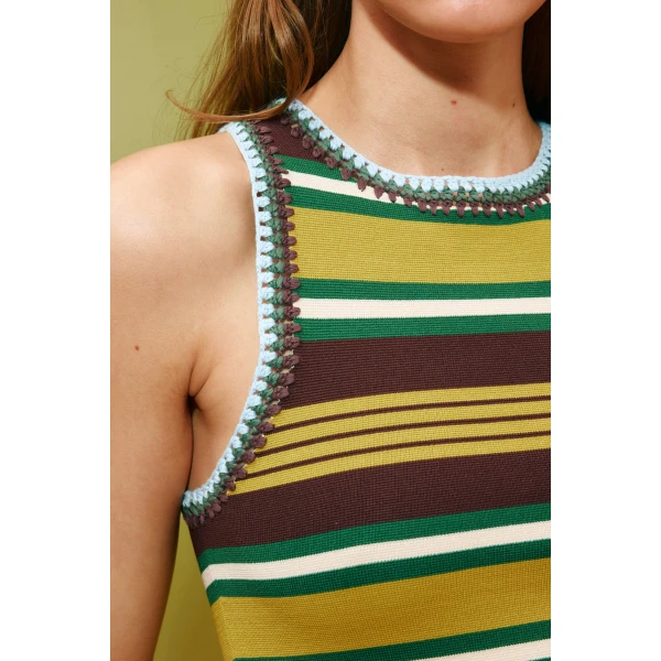Alemais Clover Knit Top  Sustainable Tops with Alemais print -  Luxury Handbags Australian Designer