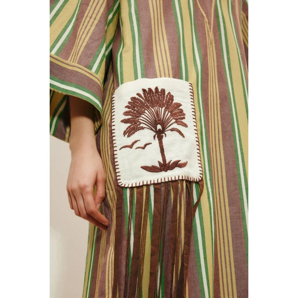 Alemais Clover V Neck Midi Dress  Sustainable Dresses with Alemais print -  Luxury Handbags Australian Designer