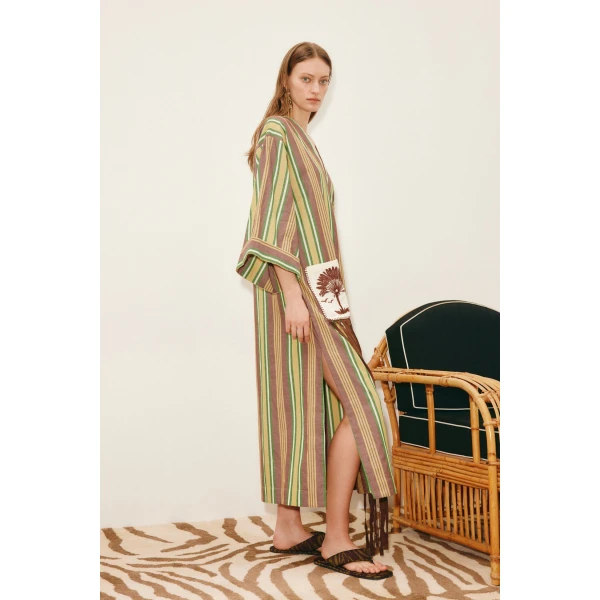 Alemais Clover V Neck Midi Dress  Sustainable Dresses with Alemais print -  Luxury Handbags Australian Designer