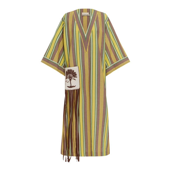 Alemais Clover V Neck Midi Dress  Sustainable Dresses with Alemais print -  Luxury Handbags Australian Designer