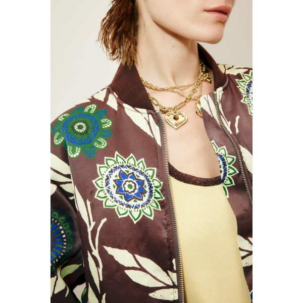 Alemais Jasper Bomber Jacket  Sustainable Jackets with Alemais print -  Luxury Handbags Australian Designer
