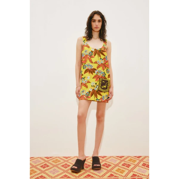 Alemais Leo Embroidered Mini Dress  Sustainable Dresses with Alemais print -  Luxury Handbags Australian Designer
