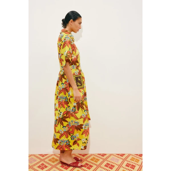 Alemais Leo Embroidered Shirtdress  Sustainable Dresses with Alemais print -  Luxury Handbags Australian Designer
