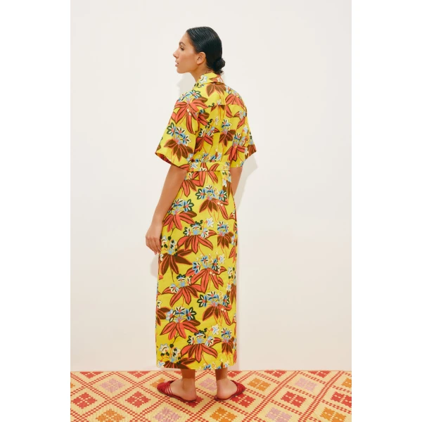 Alemais Leo Embroidered Shirtdress  Sustainable Dresses with Alemais print -  Luxury Handbags Australian Designer