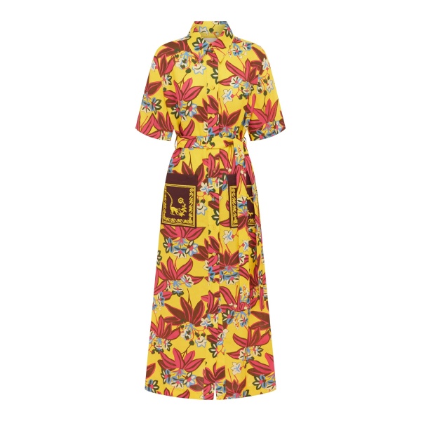 Alemais Leo Embroidered Shirtdress  Sustainable Dresses with Alemais print -  Luxury Handbags Australian Designer