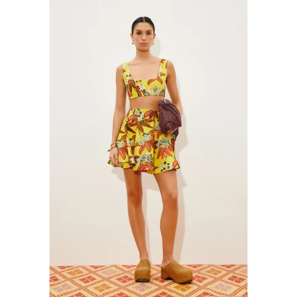 Alemais Leo Skirt  Sustainable Skirts with Alemais print -  Luxury Handbags Australian Designer