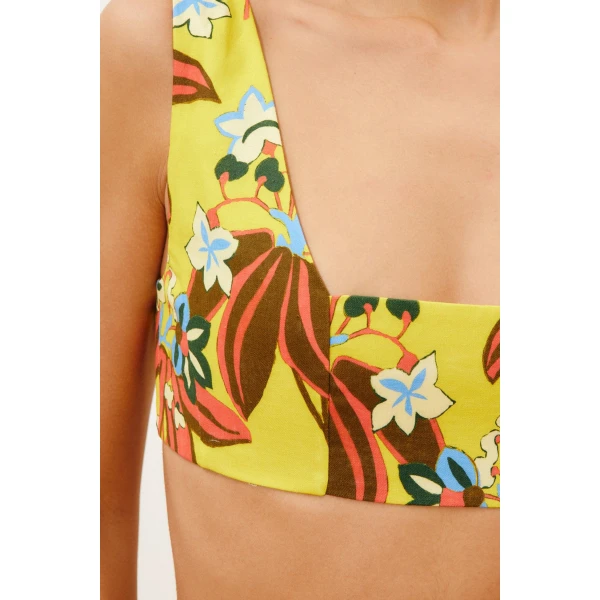 Alemais Leo Top  Sustainable Tops with Alemais print -  Luxury Handbags Australian Designer