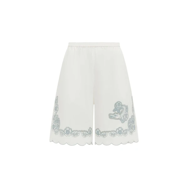 Alemais Louie Embroidered Short  Sustainable Shorts with Alemais print -  Luxury Handbags Australian Designer