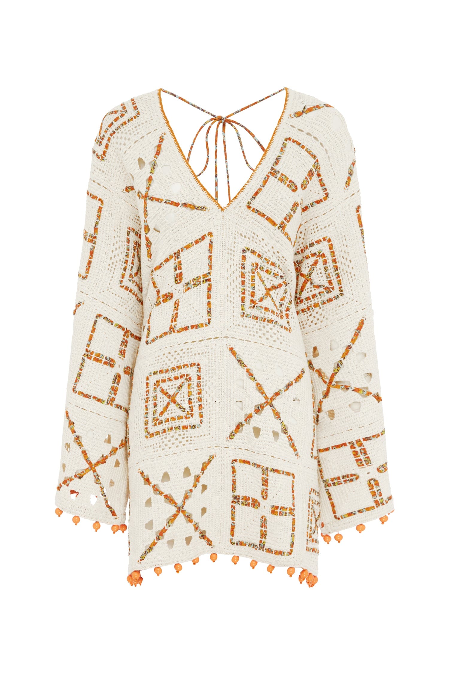 Alemais Marva Crochet Mini Dress  Sustainable Dresses with Alemais print -  Luxury Handbags Australian Designer