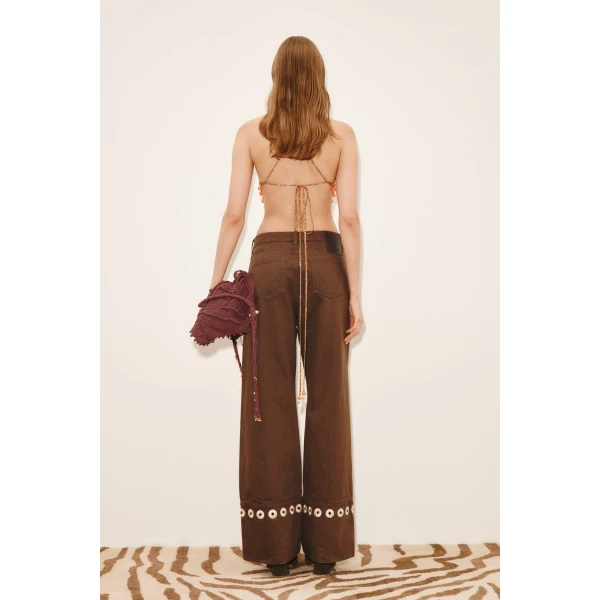 Alemais Marva Crochet Top  Sustainable Tops with Alemais print -  Luxury Handbags Australian Designer