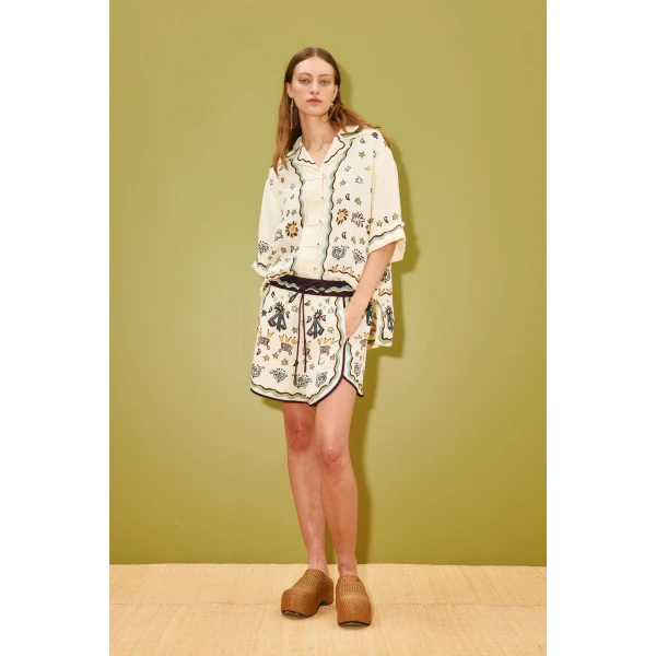 Alemais Sun Dancer Short  Sustainable Shorts with Alemais print -  Luxury Handbags Australian Designer