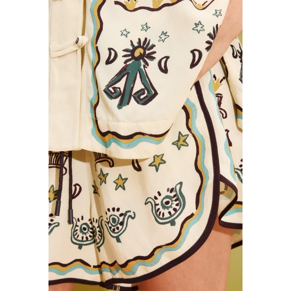 Alemais Sun Dancer Short  Sustainable Shorts with Alemais print -  Luxury Handbags Australian Designer