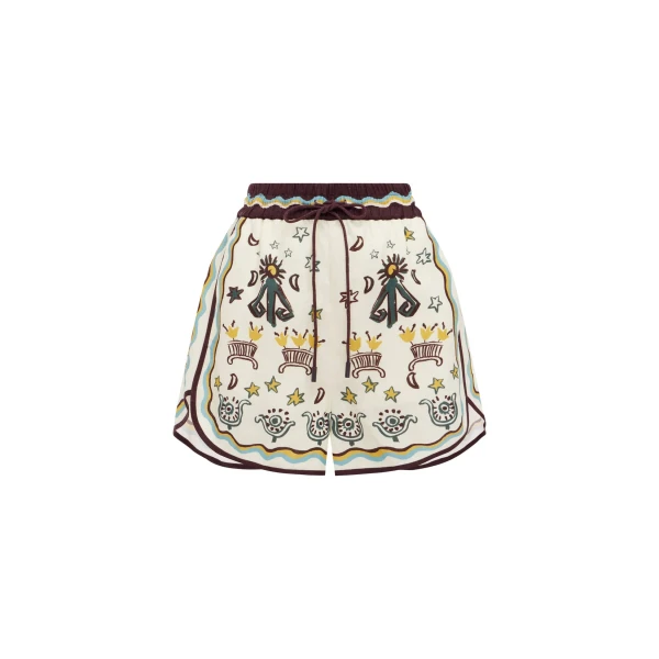 Alemais Sun Dancer Short  Sustainable Shorts with Alemais print -  Luxury Handbags Australian Designer