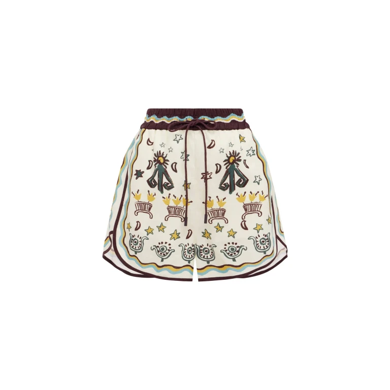 Alemais Sun Dancer Short  Sustainable Shorts with Alemais print -  Luxury Handbags Australian Designer