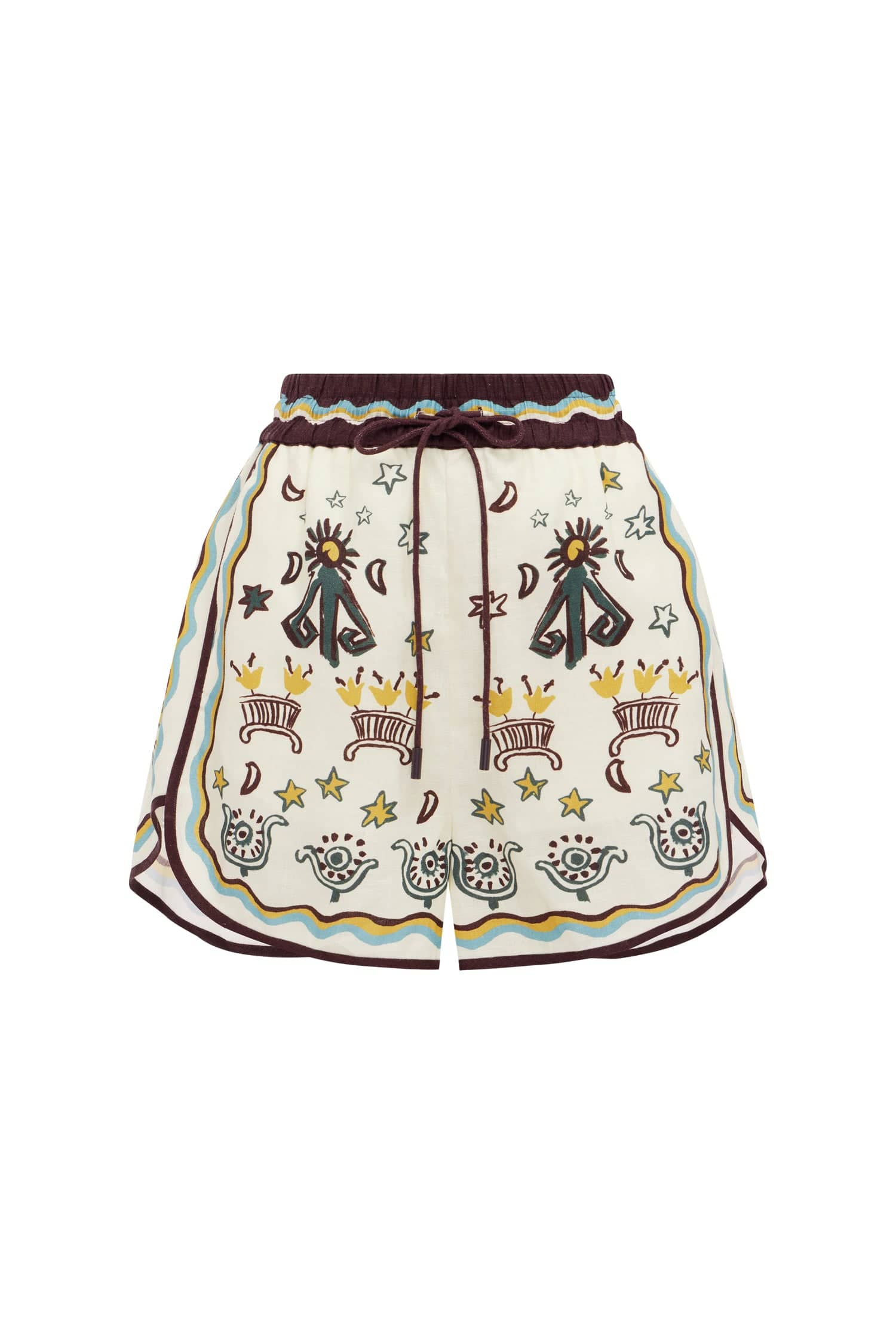 Alemais Sun Dancer Short  Sustainable Shorts with Alemais print -  Luxury Handbags Australian Designer