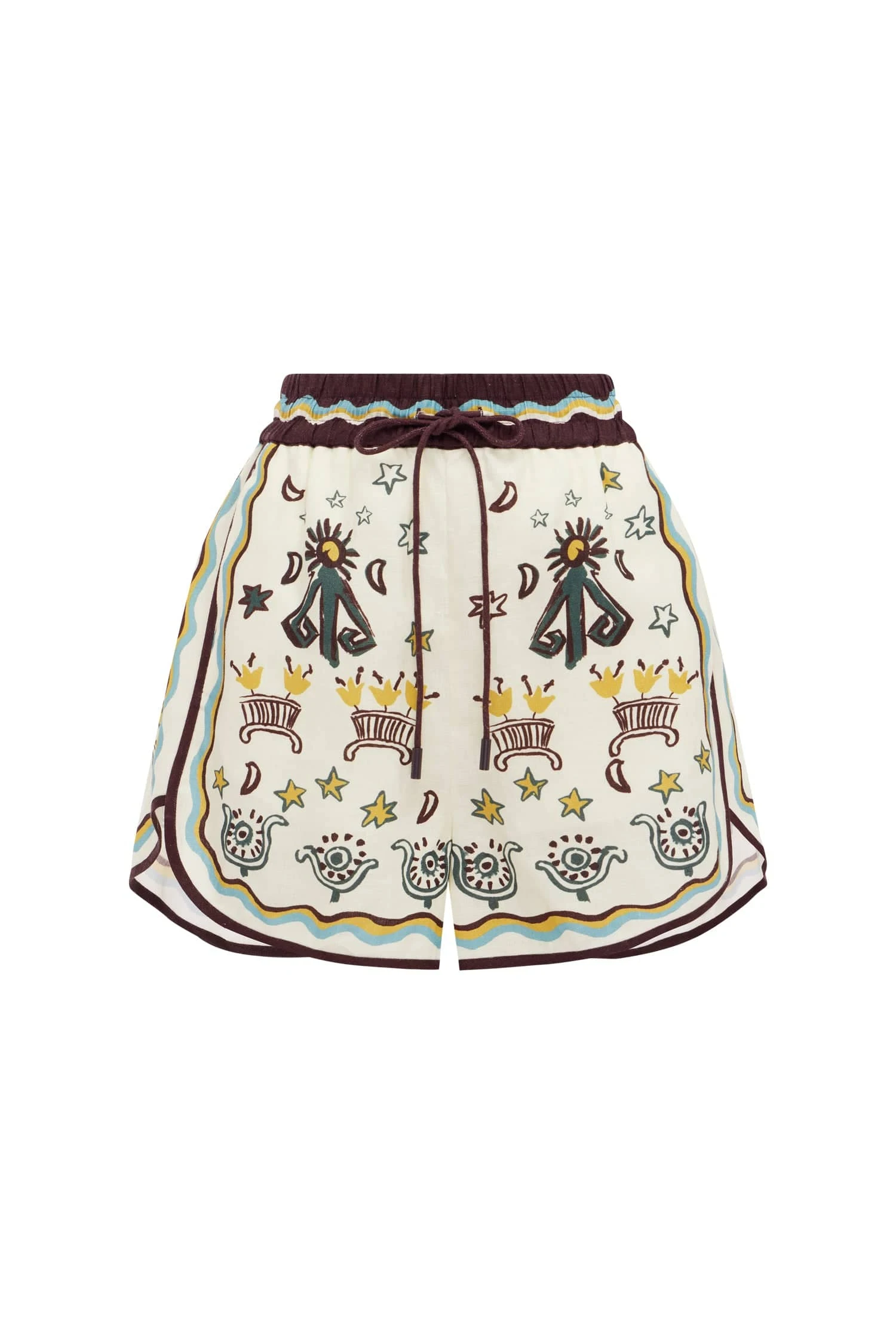 Sun Dancer Short by Alemais - Shorts Alemais Sun Dancer Short Sustainable Shorts with Alemais print - Luxury Handbags Australian Designer