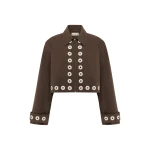 Alemais Tobe Denim Jacket  Sustainable Jackets with Alemais print -  Luxury Handbags Australian Designer