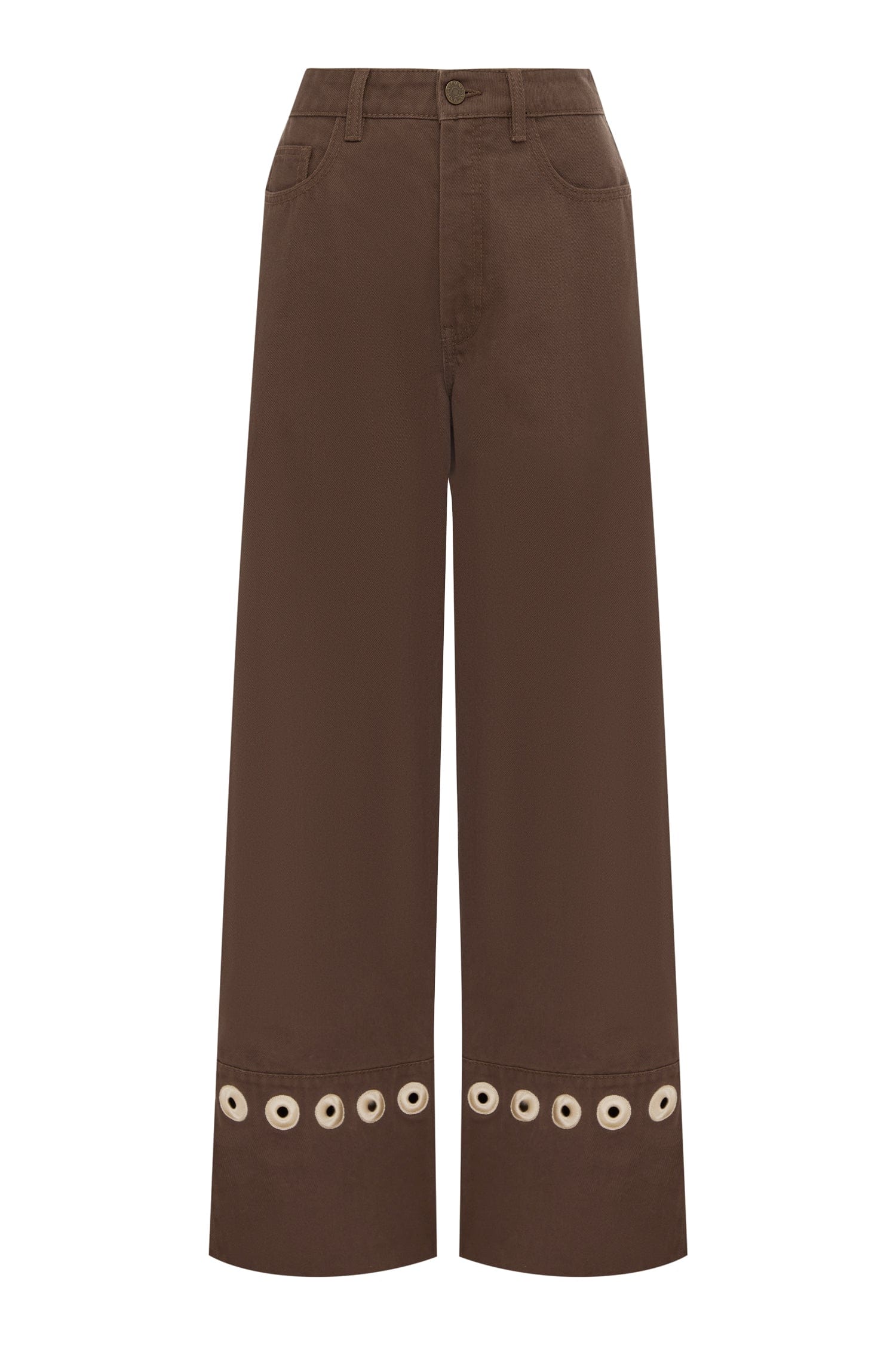 Alemais Tobe Denim Jean  Sustainable Pants with Alemais print -  Luxury Handbags Australian Designer