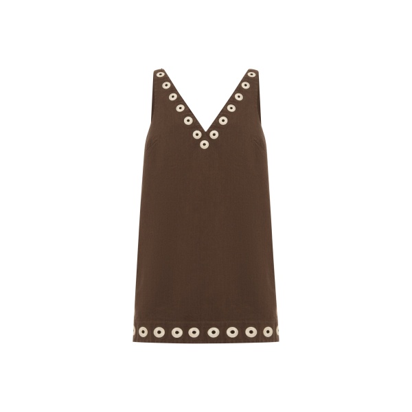 Alemais Tobe Denim Mini Dress  Sustainable Dresses with Alemais print -  Luxury Handbags Australian Designer