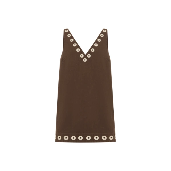 Alemais Tobe Denim Mini Dress  Sustainable Dresses with Alemais print -  Luxury Handbags Australian Designer