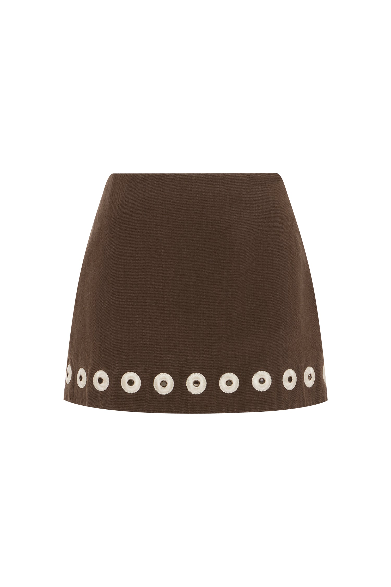 Alemais Tobe Denim Skirt  Sustainable Skirts with Alemais print -  Luxury Handbags Australian Designer