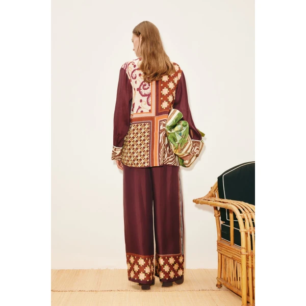 Alemais Wilson Silk Shirt  Sustainable Tops with Alemais print -  Luxury Handbags Australian Designer