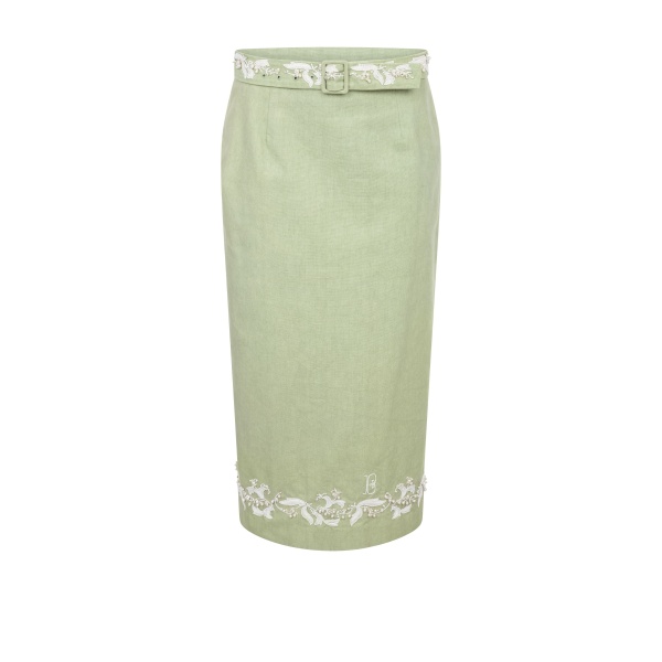 Bernadette Skirt Romy Embroidered