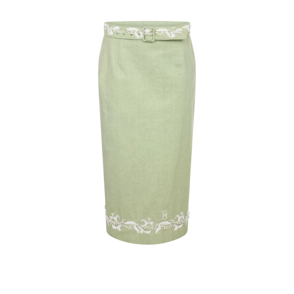 Bernadette Skirt Romy Embroidered