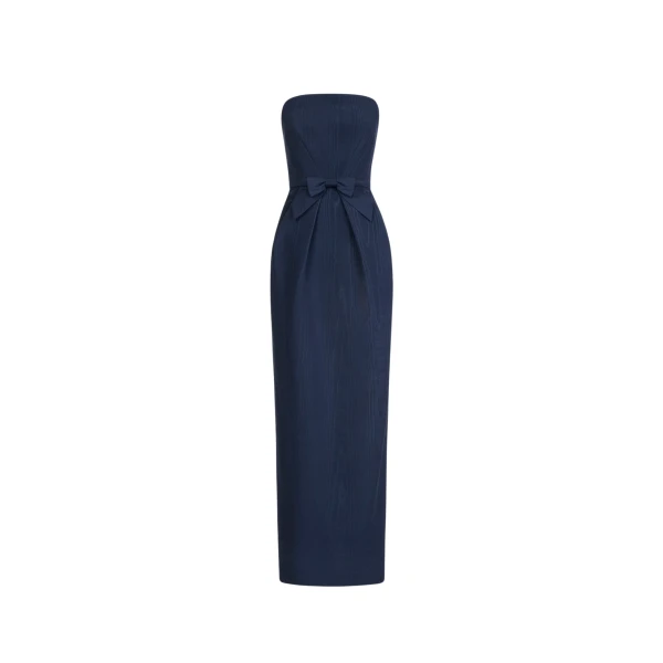 Oscar de la Renta Bow-Detailed Column Gown - Dresses - American Luxury Evening Wear at Luxury Shoes 